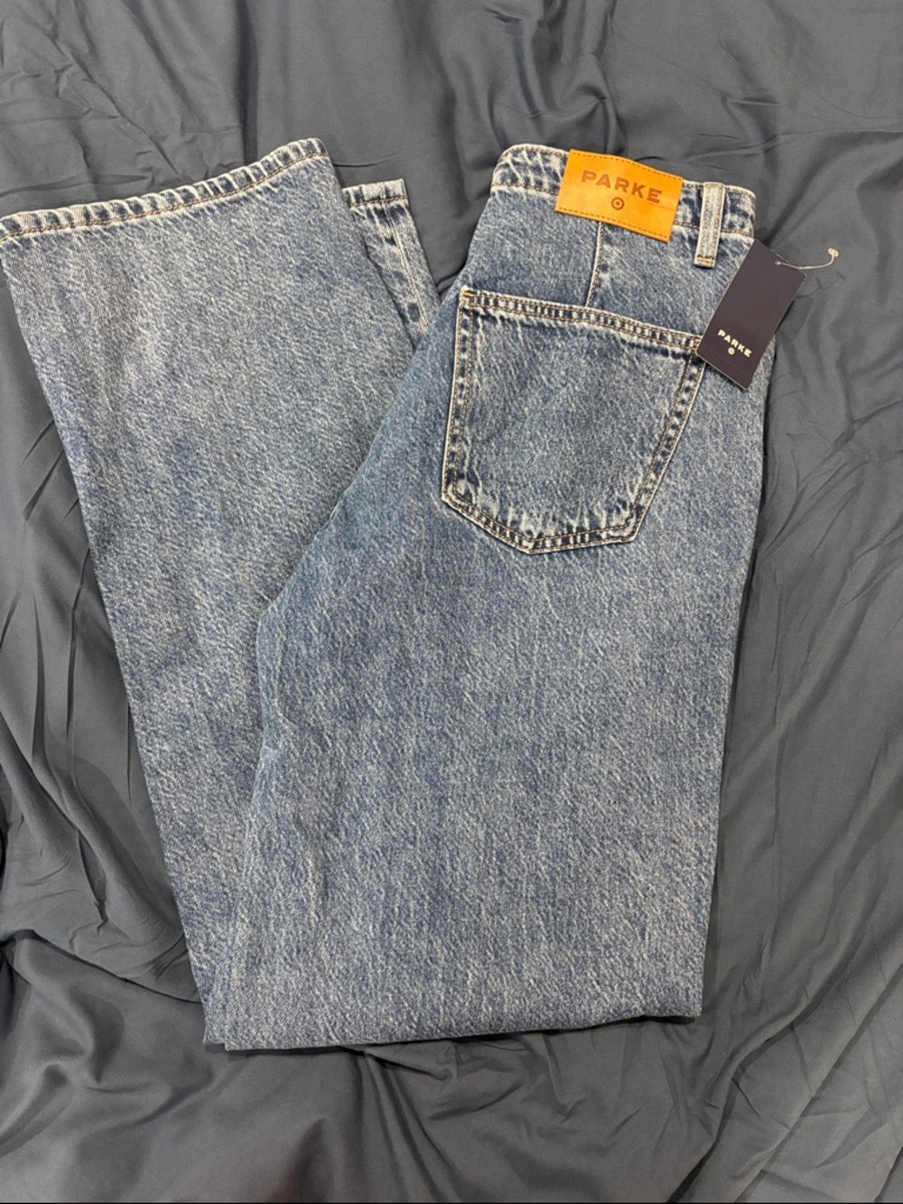 Parke x Target Midrise drawstring  baggy Jeans - Medium wash